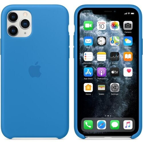 Refurbished Apple Siliconenhoesje iPhone 11 Pro Siliconenhoesje - Silicone Blauw Tweedehands