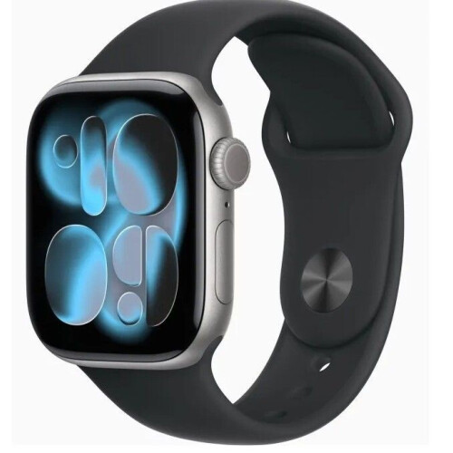 Apple Watch 11 - Wifi - 42mm - Space Grey Aluminium Case with Black Sport Band - S/M