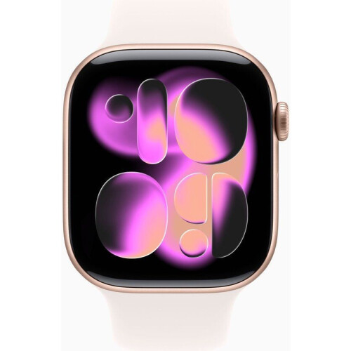 Apple Watch S11 - GPS - 42mm Rose Gold Aluminium Case met Light Blush Sport Band - S/M