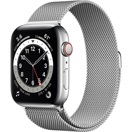 Apple Watch S6 Stainless 44mm Silver Bracelet Milanese LTE iOS Tweedehands