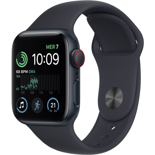 Apple Watch SE (2022) - Smartwatch - GPS + Cellular - 40mm - Zwart Tweedehands