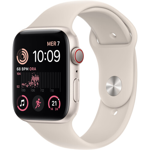 Apple Watch SE (2022) - Smartwatch - GPS + Cellular - 44mm - Wit