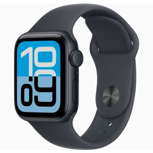Apple Watch SE (2023) - 40mm - Ongelukdetectie en valdetectie - Midnight Aluminium Case met Midnight Sport Band S/M Tweedehands