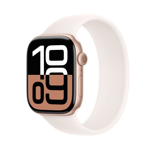 Apple Watch Series 10 - Smartwatch - 42mm - Rose Gouden Aluminium Case met Light Blush Sportbandje (S/M) Tweedehands