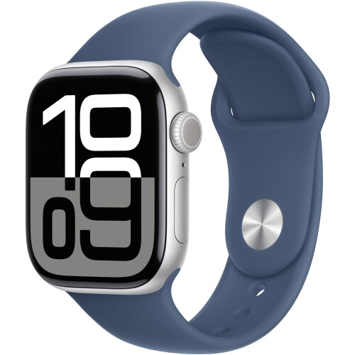 Apple Watch Series 10 - Smartwatch - GPS + Cellular - 42mm - Zilver (Blauw)