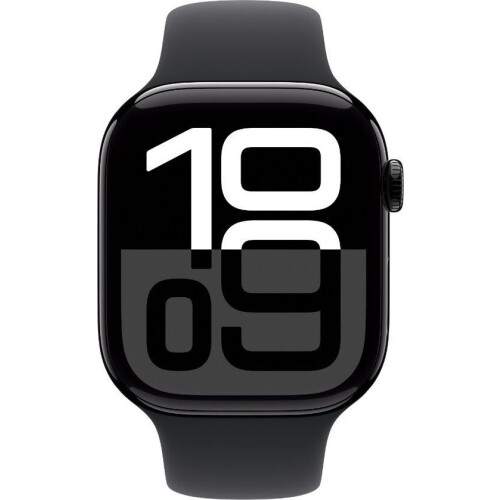Apple Watch Series 10 - Wifi - 42mm - Zwarte Aluminium Case met Zwart Sportbandje - S/M Tweedehands