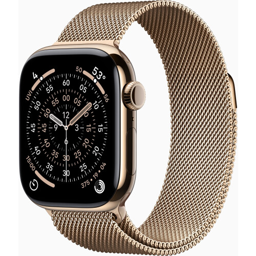Apple Watch Series 11 - Smartwatch - GPS + Cellular - 42mm - Titanium - Goud Tweedehands