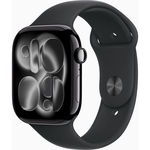 Apple Watch Series 11 - Smartwatch - GPS + Cellular - 46mm - Aluminium - Sportbandje S/M - Zwart