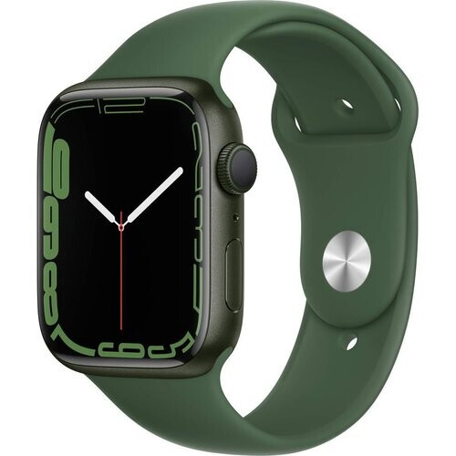 Refurbished Apple Watch (Series 7) 2021 GPS 45 mm - Aluminium Groen - Sportbandje Groente Tweedehands