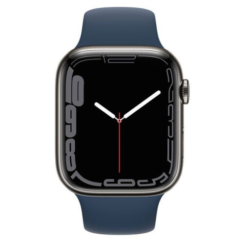 Apple Watch Series 7 45mm Cellular Stainless Steel (Simlockvrij) / SV - Zwart