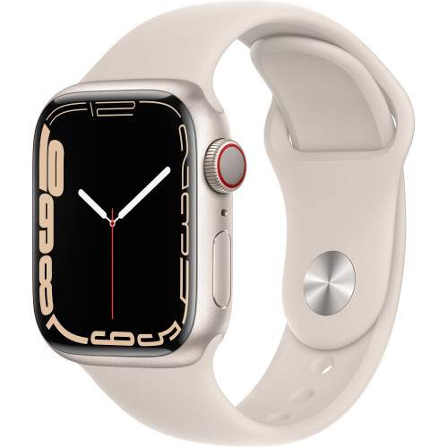 Apple Watch Series 7 - Smartwatch 4G - Zuurstofmeting ECG - Beige Tweedehands