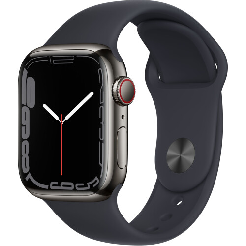 Apple Watch Series 7 - Smartwatch - ECG en zuurstofmeting - Grafiet (Zwart) Tweedehands