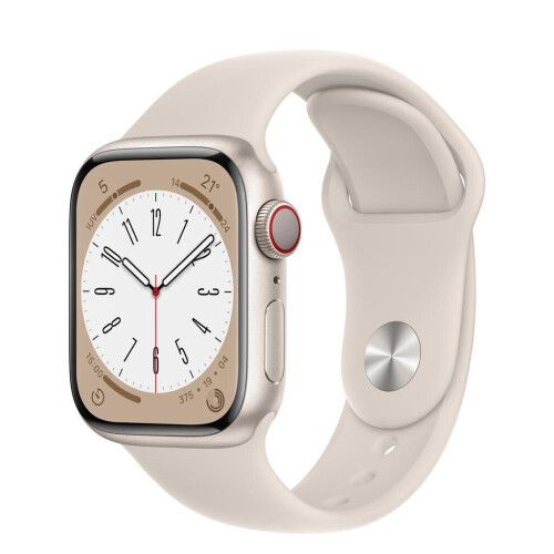 Apple Watch Series 8 - 41mm - Aluminium - Sterrenlicht - GPS + Cellular
