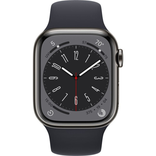 Apple Watch Series 8 - 4G - ECG - 41mm - Grafiet Roestvrijstaal