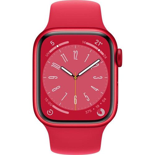 Apple Watch Series 8 - 4G - ECG en Crashdetectie - Rood Aluminium Tweedehands