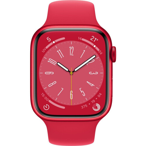 Apple Watch Series 8 - Smartwatch - Temperatuurregistratie en Crashdetectie - Rood Aluminium Tweedehands
