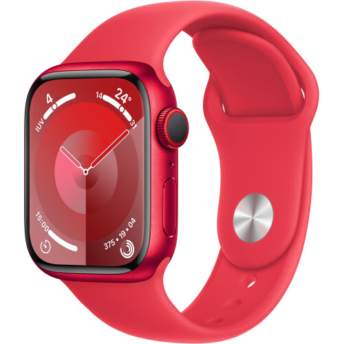 Apple Watch Series 9 - Smartwatch - GPS + Cellular 41mm - Aluminium Rood (M/L) Tweedehands