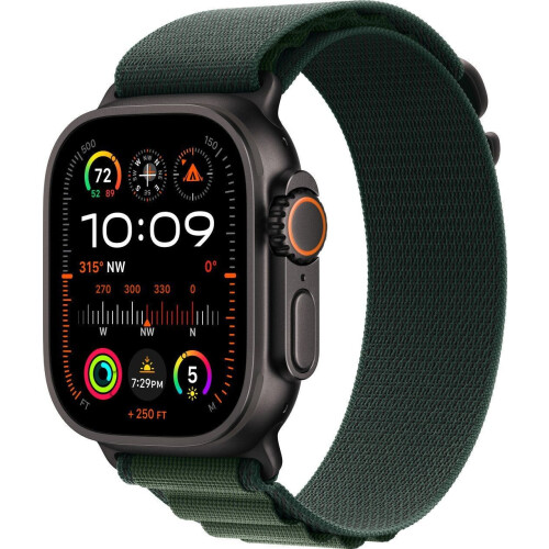 Apple Watch Ultra 2 - 4G - 49mm - Zwart Titanium - Groen