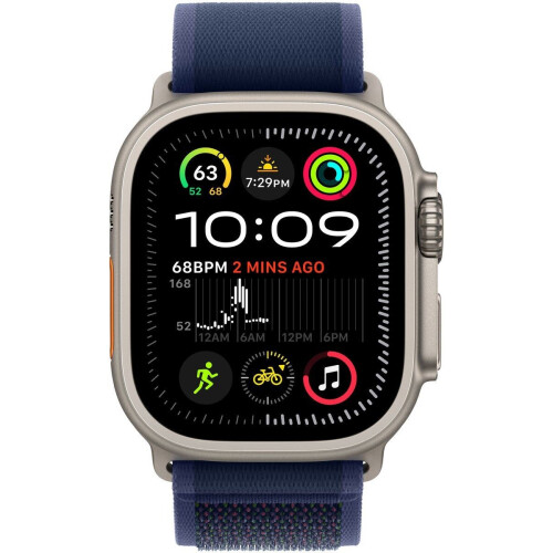 Apple Watch Ultra 2 - GPS + Cellular - 49mm Titanium - Blauw Trail Loop M/L Tweedehands