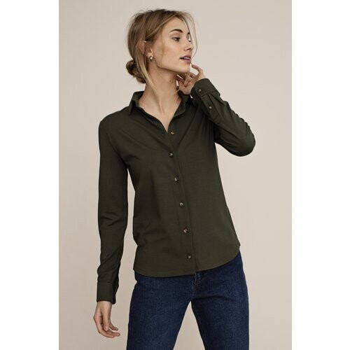 Arber Studio dames vegan Blouse Cedar Olijfgroen Tweedehands