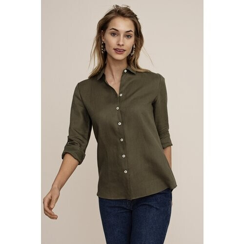 Arber Studio dames vegan Blouse Elm Olijf Tweedehands
