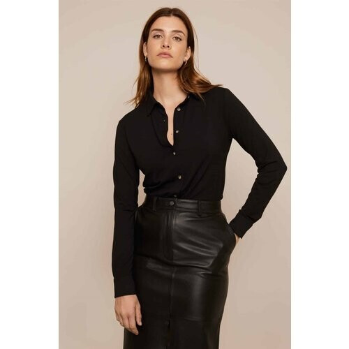 Arber Studio dames vegan Cedar Blouse Black Tweedehands
