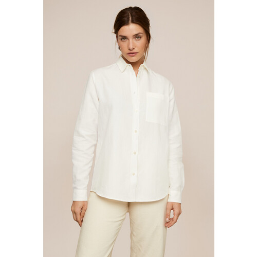 Arber Studio dames vegan Willow Blouse Linnen Gebroken Wit Tweedehands