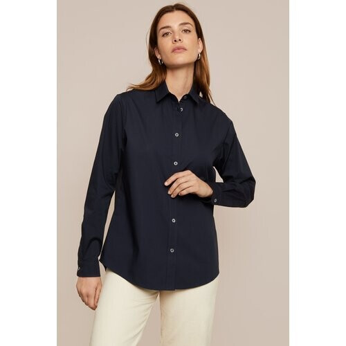 Arber Studio dames vegan Willow Blouse Navy Tweedehands