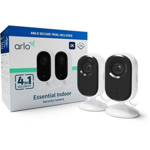 Arlo Essential 2K - Bedrade beveiligingscamera - Automatisch privacyshield - Wit
