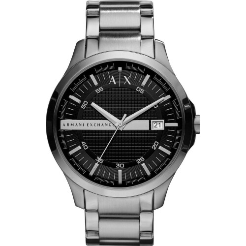Armani Exchange Hampton AX2103 - Herenhorloge 46 mm - Waterdicht 5 ATM - Zilverkleurig Tweedehands