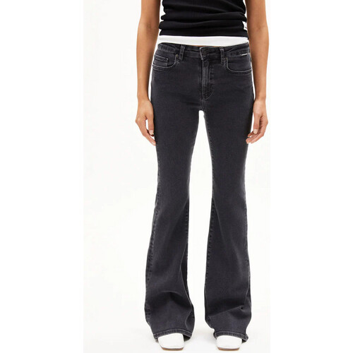 ARMEDANGELS dames vegan Flared Jeans Anamaa True Black Washed Tweedehands