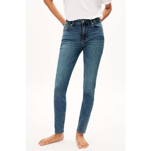 ARMEDANGELS dames vegan Jeans Tilaa Getint Blauw Tweedehands