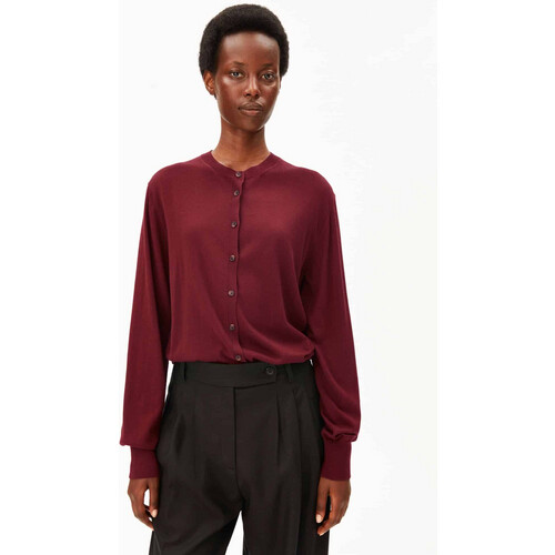 ARMEDANGELS dames vegan Vest Fine Knit Rood Tweedehands