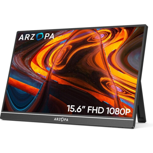 Arzopa A1 Kickstand - Draagbare Monitor - 15.6 inch - USB-C en HDMI - Ingebouwde Speakers
