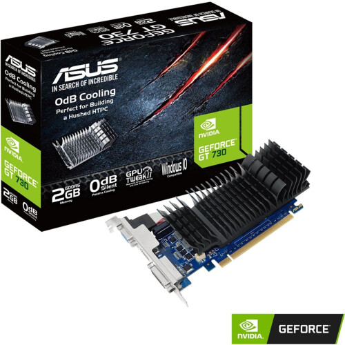 ASUS NVIDIA GeForce 730 - Videokaart - 2GB GDDR5 - PCIe 3.0 - 1x DVI-D - 1x HDMI 2.0 - 1x VGA(D-Sub) Tweedehands