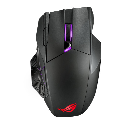 ASUS ROG Spatha X - Muis - RF Wireless + USB Type-A - 19000 DPI - Zwart