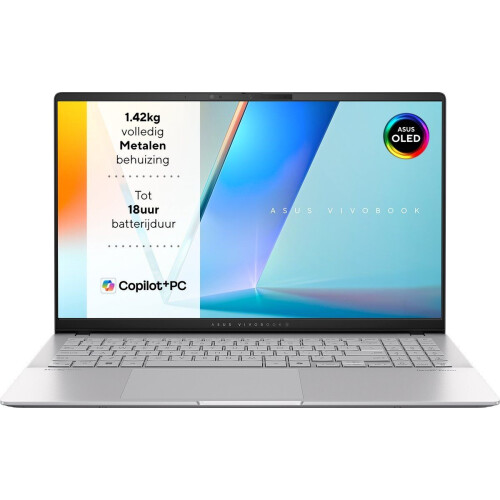 ASUS Vivobook S15 S5507QA-MA006W - Copilot+ Laptop - 15.6 inch - 2880 x 1620 OLED - Aluminium