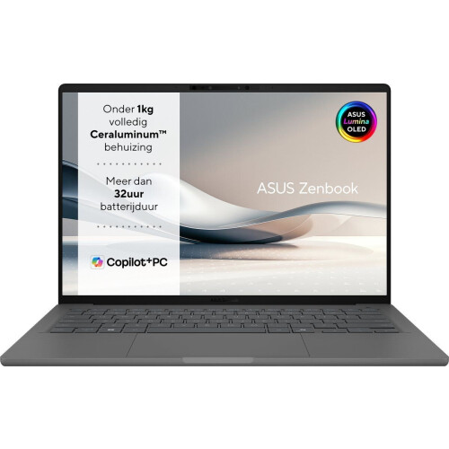 ASUS Zenbook A14 UX3407QA-QD220W - Copilot+ Laptop - 14 inch OLED - 32 GB RAM - 1000 GB opslag