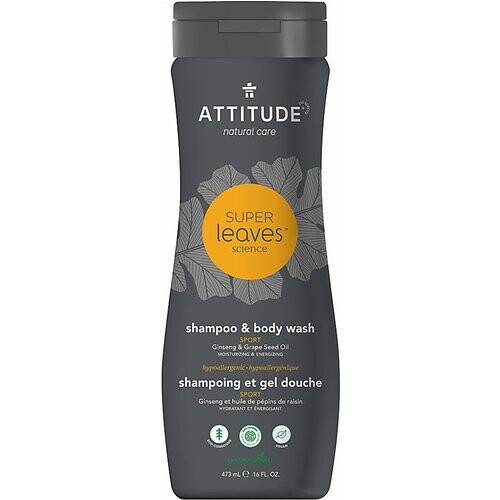Attitude Super Leaves Shampoo & Douchegel voor Mannen - 2 in 1 Sport Tweedehands