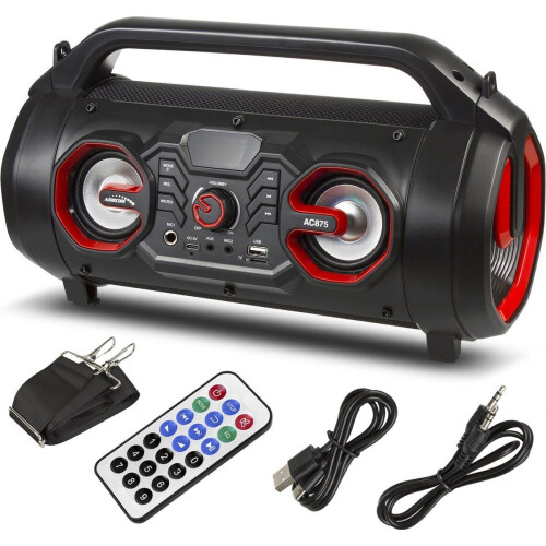 Audiocore AC875 - Draagbare Bluetooth-luidspreker Boombox 30W IPX4 Spatwaterdicht - Zwart Tweedehands
