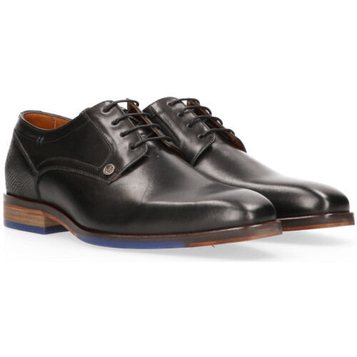 Australian Footwear Magiore 15.1637.01-A00– Heren Schoenen – Zwart Leer – Maat 40