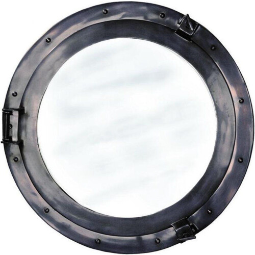 Authentic Models - Patrijspoort Spiegel AC189A - Rond 51 cm - Aluminium Tweedehands