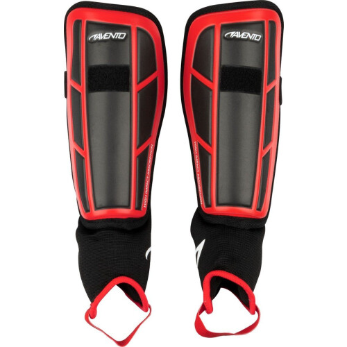 Avento Pro-Style - Scheenbeschermers - Anatomisch gevormd - Rood/Zwart - Maat S