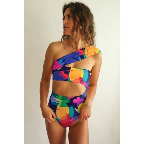 Averie dames vegan Badpak Uitgesneden Kylie Lush Tropic Print Uit Één Stuk Tweedehands