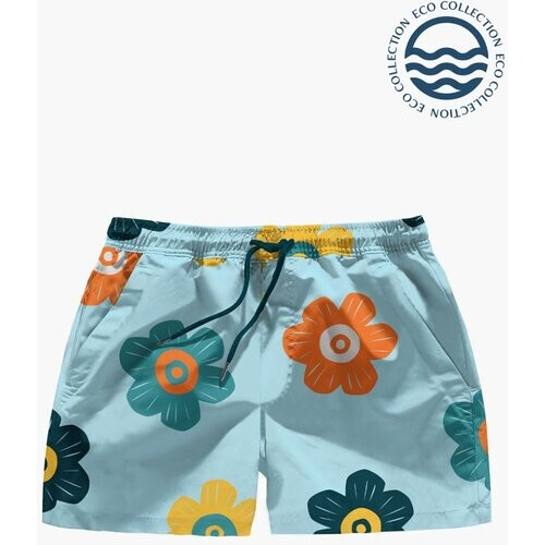 Averie mannen vegan Zwembroek Manzur By Arlo Bloemenprint Op Blauw Tweedehands