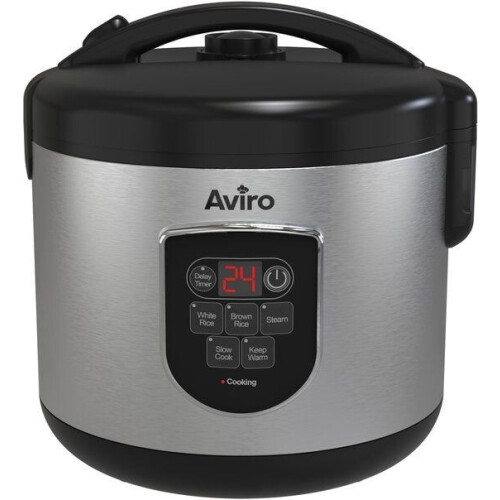 Aviro Rijstkoker - Slowcooker - 1,2L - 7 Functies - Warmhoudfunctie - Rice Cooker - Anti Aanbaklaag