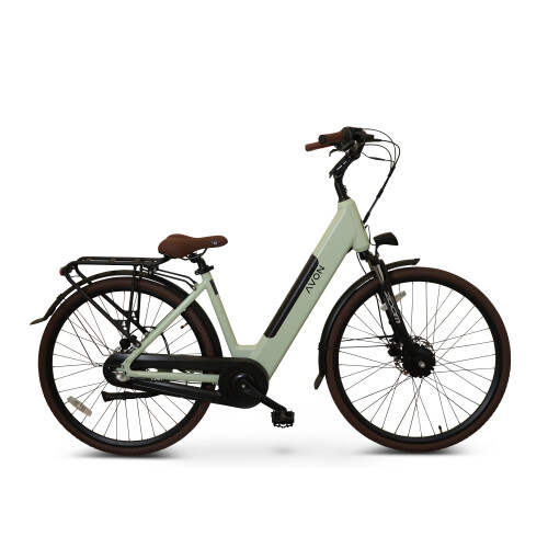 Avon Bx1 Elektrische Fiets 28 Inch – 250w Voorwielmotor 504wh Accu Tot 90 Km Actieradius Hydraulische Schijfremmen Nexus 3-speed Naafversnelling Kleurendisplay Lage Instap Lichtgroen