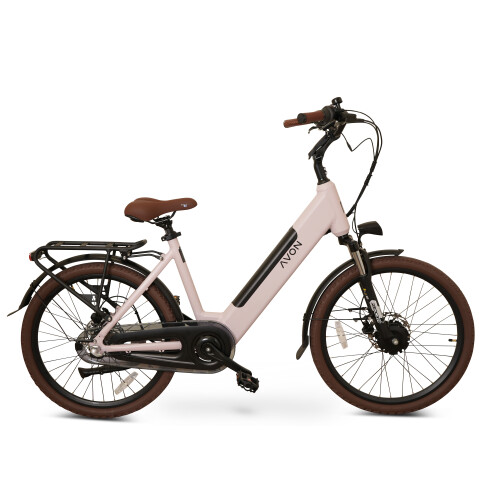 Avon Bx1 Elektrische Fiets 24 Inch – 250w Voorwielmotor 504wh Accu Tot 90 Km Actieradius Hydraulische Schijfremmen Nexus 3-speed Naafversnelling Kleurendisplay Lage Instap Dusty Rose
