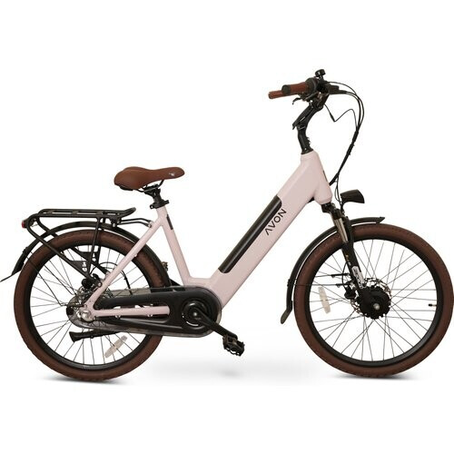 Avon Bx1 Elektrische Fiets 24 Inch – 250w Voorwielmotor 504wh Accu Tot 90 Km Actieradius Hydraulische Schijfremmen Nexus 3-speed Naafversnelling Kleurendisplay Lage Instap Dusty Rose Tweedehands