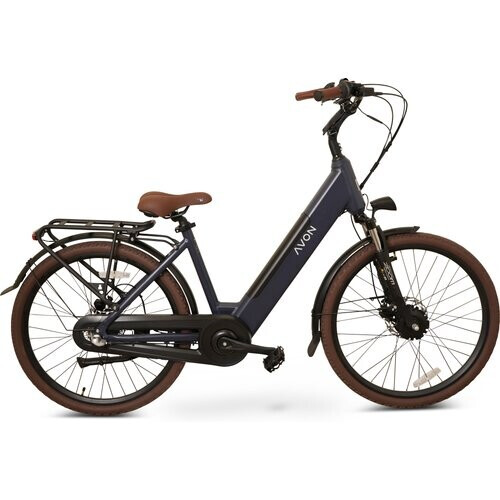 Avon Bx1 Elektrische Fiets 26 Inch – 250w Voorwielmotor 504wh Accu 90km Actieradius Hydraulische Schijfremmen Nexus 3-speed Kleurendisplay Lage Instap Jeans Blue Tweedehands